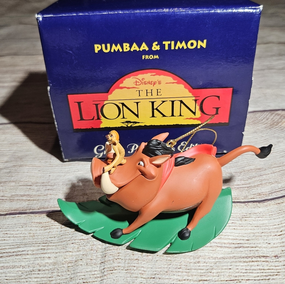 Vintage Disney Grolier president's edition lion king timon and Pumbaa ornament